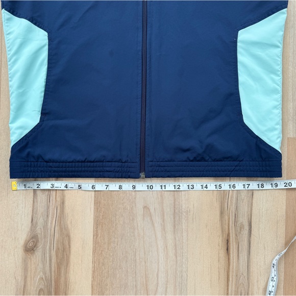 Adidas Women’s Full Zip Windbreaker Jacket No Hood Blue Teal Large - Picture 15 of 16